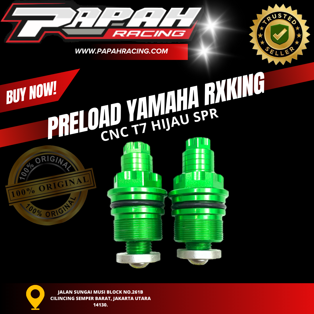 PRELOAD YAMAHA RXKING CNC T7 HIJAU SPR
